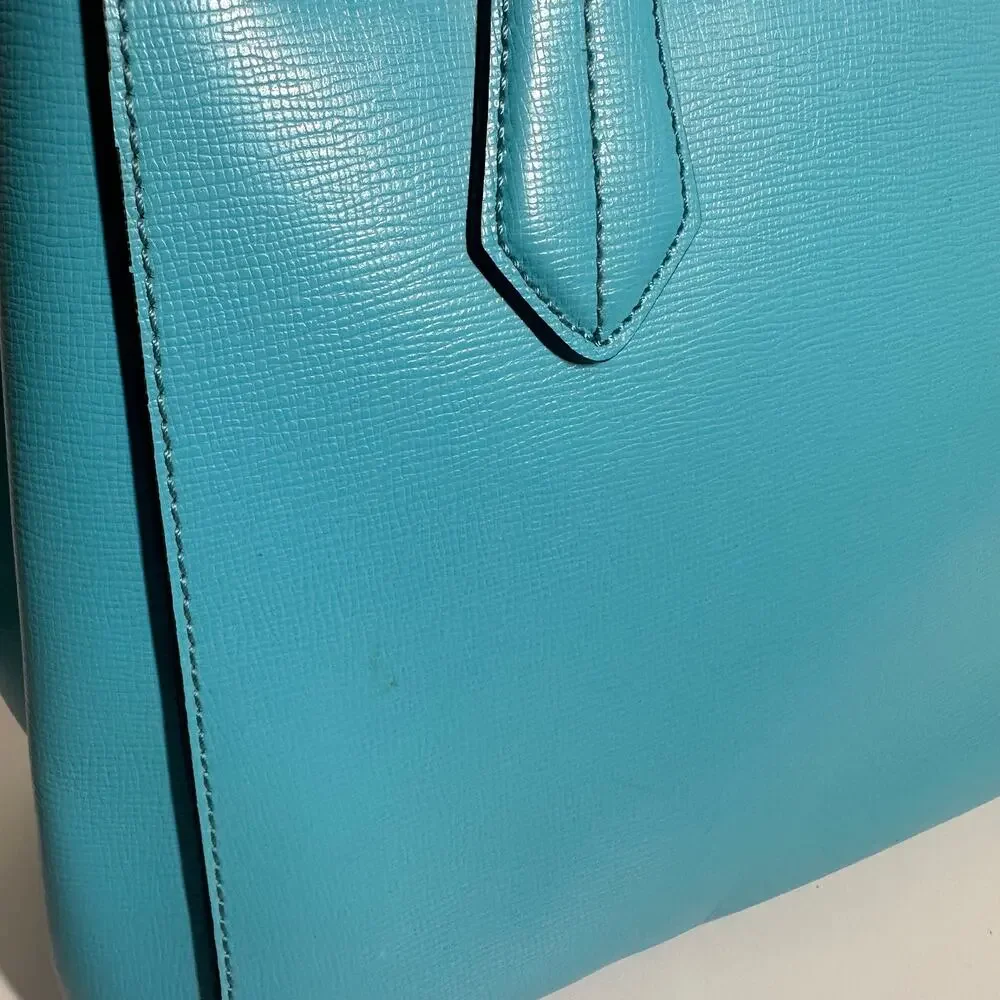 LK Bennett Women's Light Blue Handle Tote Bag Purse Spring